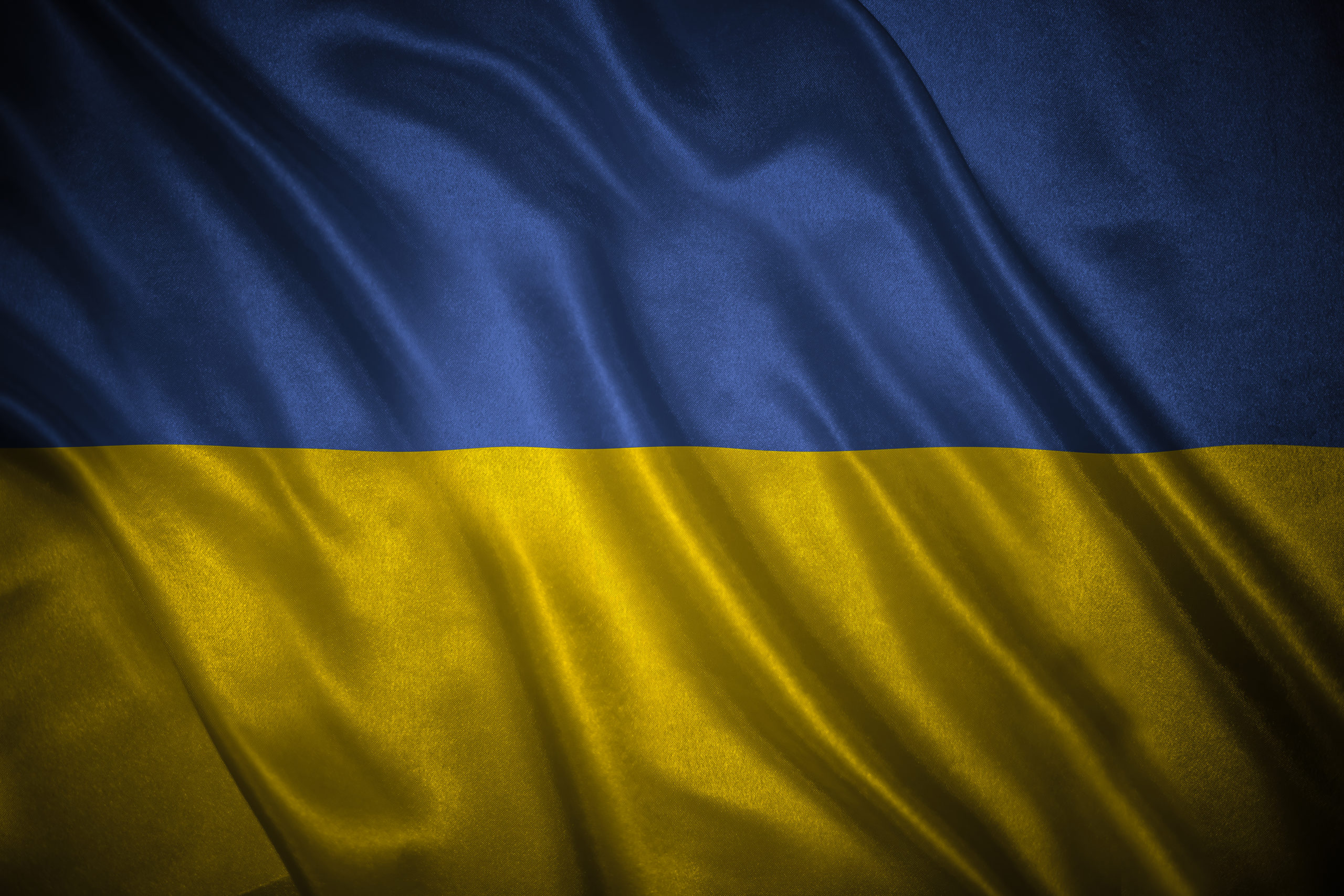 Die ukrainische Flagge.