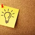 Light bulb pinned to board