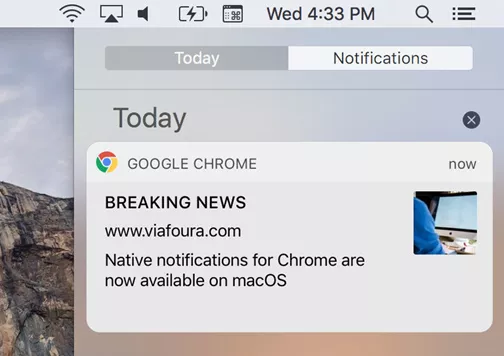Viafoura Notifications in alerts tray